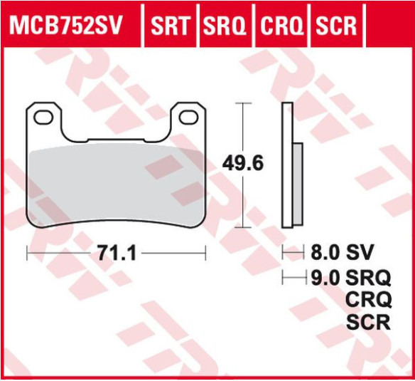 Placute Frana Srt Series Sindered Front MCB752SRT