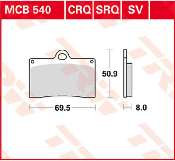 Placute Frana Sv Series Sindered MCB540SV