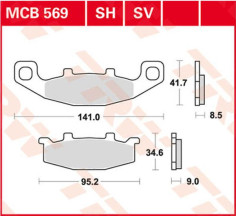 Placute Frana Sv Series Sindered MCB569SV