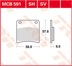 Placute Frana Sv Series Sindered MCB591SV