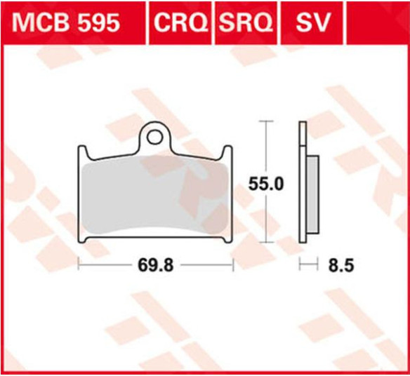 Placute Frana Sv Series Sindered MCB595SV