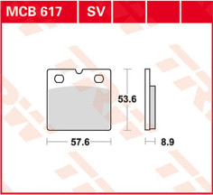 Placute Frana Sv Series Sindered MCB617SV