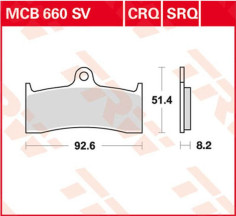 Placute Frana Sv Series Sindered MCB660SV