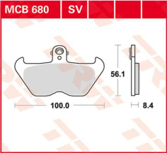Placute Frana Sv Series Sindered MCB680SV