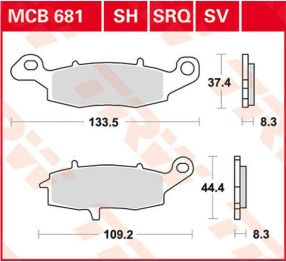Placute Frana Sv Series Sindered MCB681SV