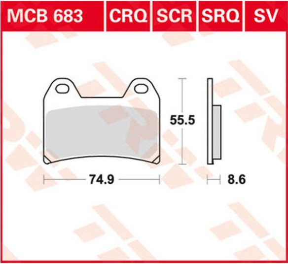 Placute Frana Sv Series Sindered MCB683SV
