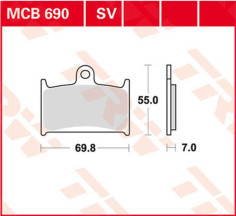 Placute Frana Sv Series Sindered MCB690SV