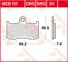 Placute Frana Sv Series Sindered MCB737SV