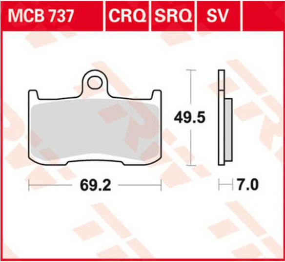 Placute Frana Sv Series Sindered MCB737SV