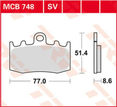 Placute Frana Sv Series Sindered MCB748SV
