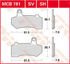 Placute Frana Sv Series Sindered MCB781SV