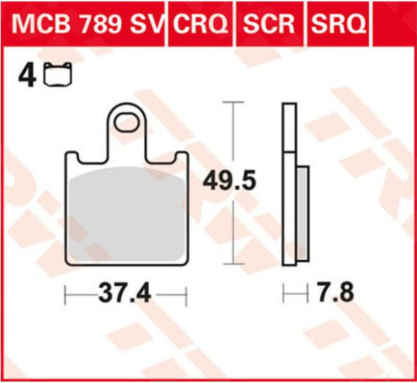 Placute Frana Sv Series Sindered MCB789SV