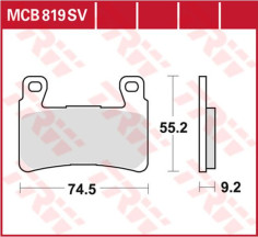 Placute Frana Sv Series Sindered MCB819SV