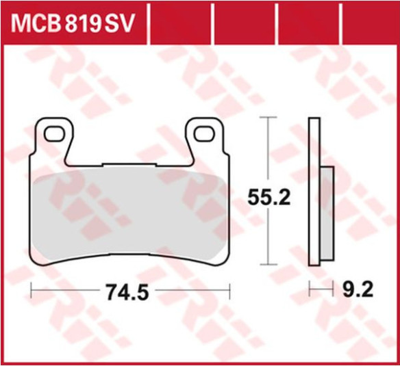 Placute Frana Sv Series Sindered MCB819SV