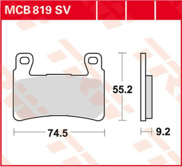 Placute Frana Sv Series Sindered MCB819SV