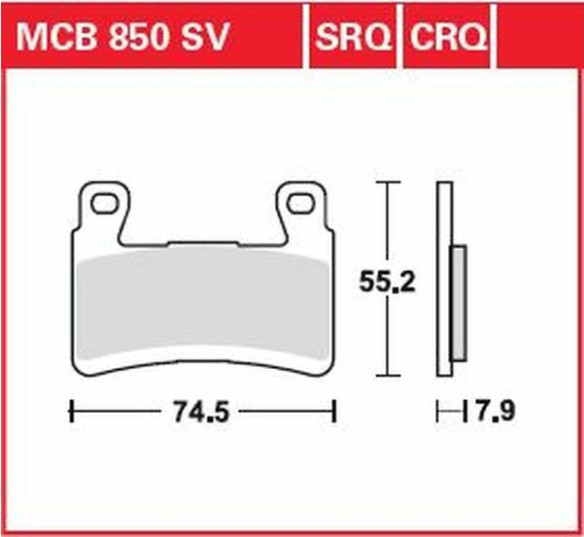 Placute Frana Sv Series Sindered MCB850SV