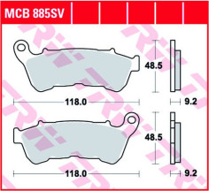 Placute Frana Sv Series Sindered MCB885SV