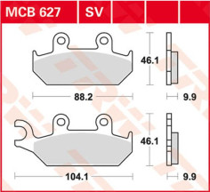 Placute Frana Sv Series Sindered MCB627SV