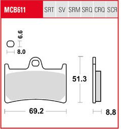 Placute Frana Trq Sintered Race MCB611TRQ