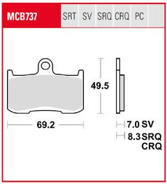 Placute Frana Trq Sintered Race MCB737TRQ