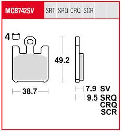 Placute Frana Trq Sintered Race MCB742TRQ