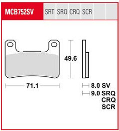 Placute Frana Trq Sintered Race MCB752TRQ