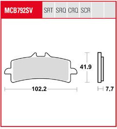 Placute Frana Trq Sintered Race MCB792TRQ
