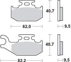 Placute Frana Racing Atv 095011