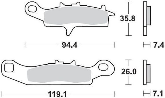 Placute Frana Racing Atv 095411