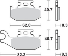Placute Frana Racing Atv 096311
