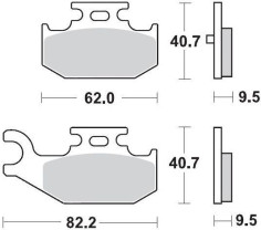 Placute Frana Racing Atv 096411
