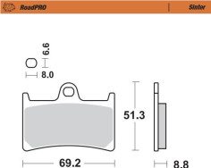 Placute Frana Roadpro Sinder Front 402801