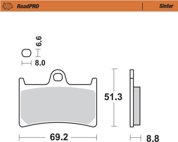 Placute Frana Roadpro Sinder Front 402801