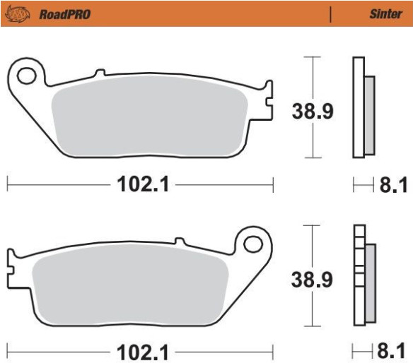 Placute Frana Roadpro Sinder Front 402501