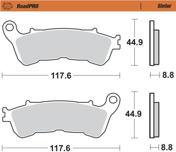 Placute Frana Roadpro Sinder Front 406501