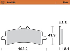 Placute Frana Roadpro Sinder Front 407001