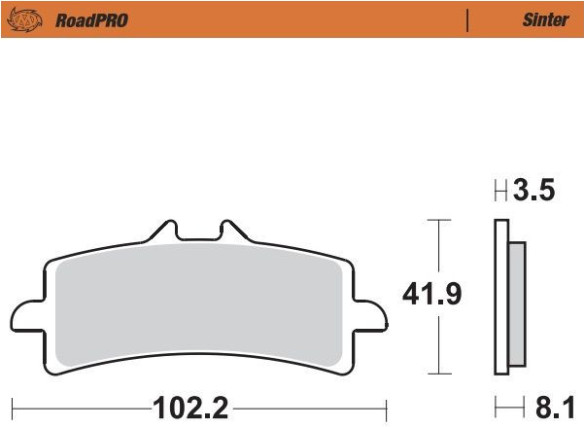 Placute Frana Roadpro Sinder Front 407001