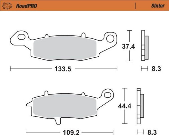 Placute Frana Roadpro Sinder Front 404101