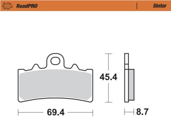 Placute Frana Roadpro Sinder Front 407601
