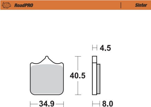 Placute Frana Roadpro Sinder Front 407501