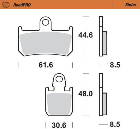 Placute Frana Roadpro Sinder Front 406901