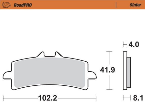 Placute Frana Roadpro Sinder Front 408101