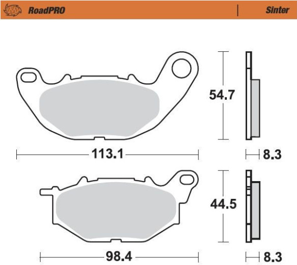 Placute Frana Roadpro Sinder Front 412501