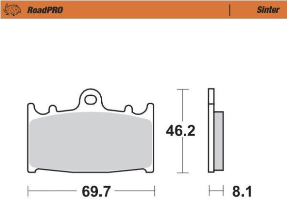 Placute Frana Roadpro Sinder Front 402701