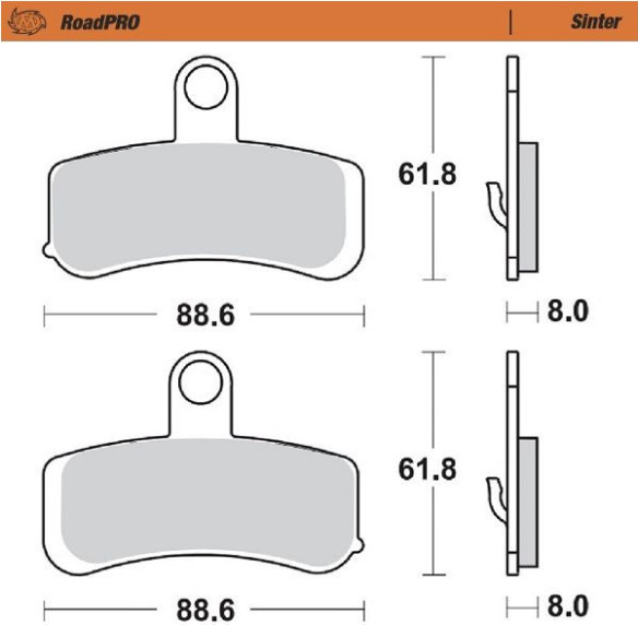 Placute Frana Roadpro Sinder Front 411501
