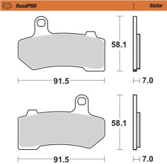 Placute Frana Roadpro Sinder Front 412201