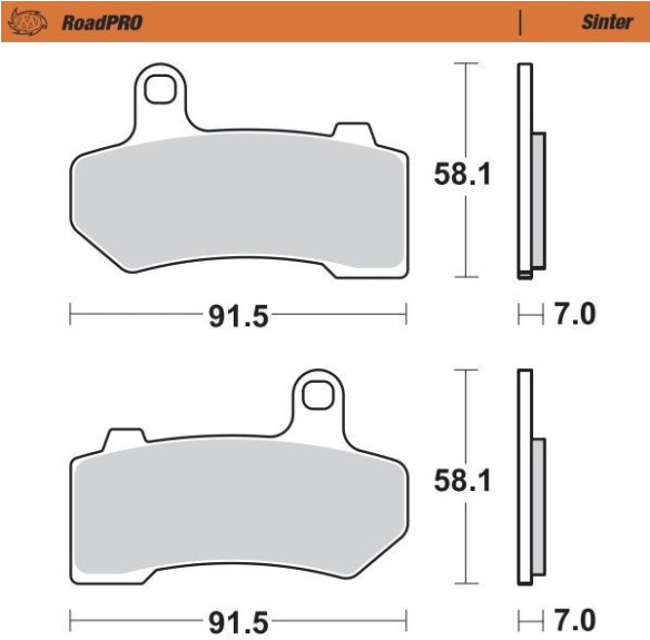 Placute Frana Roadpro Sinder Front 412201