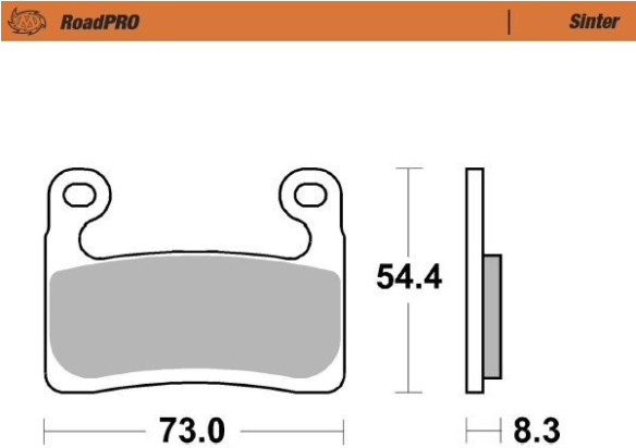Placute Frana Roadpro Sinder Front 413501