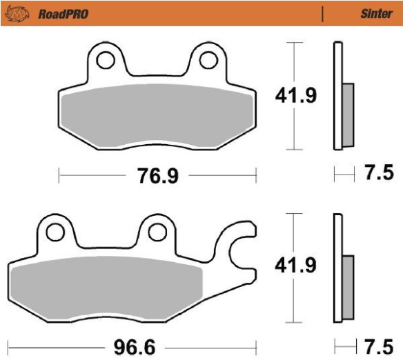 Placute Frana Roadpro Sinder Front 413701