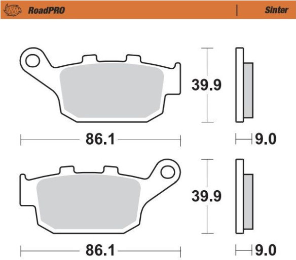 Placute Frana Roadpro Sinder Rear 407702